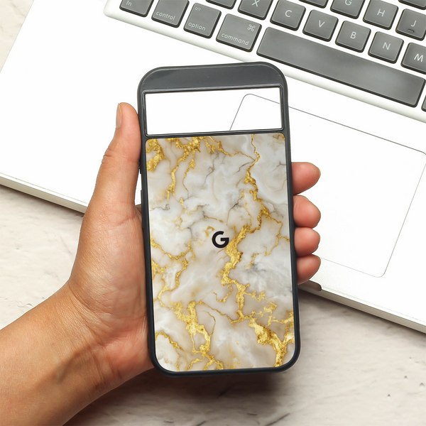 Gold Vein Glory metal back case for Google Pixel 8A