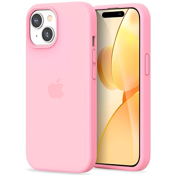 Pink Original Silicone case for Apple iphone 15 Plus