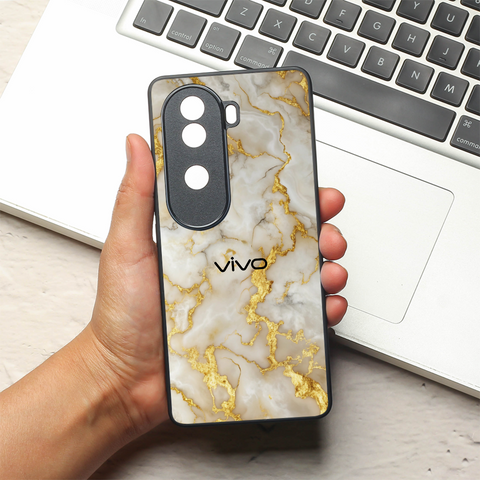 Gold Vein Glory metal back case for Vivo V40e