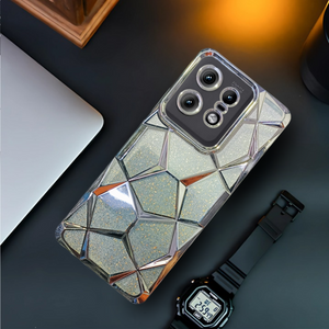 Dazzle Silver Silicone case for Motorola Edge 50 Pro
