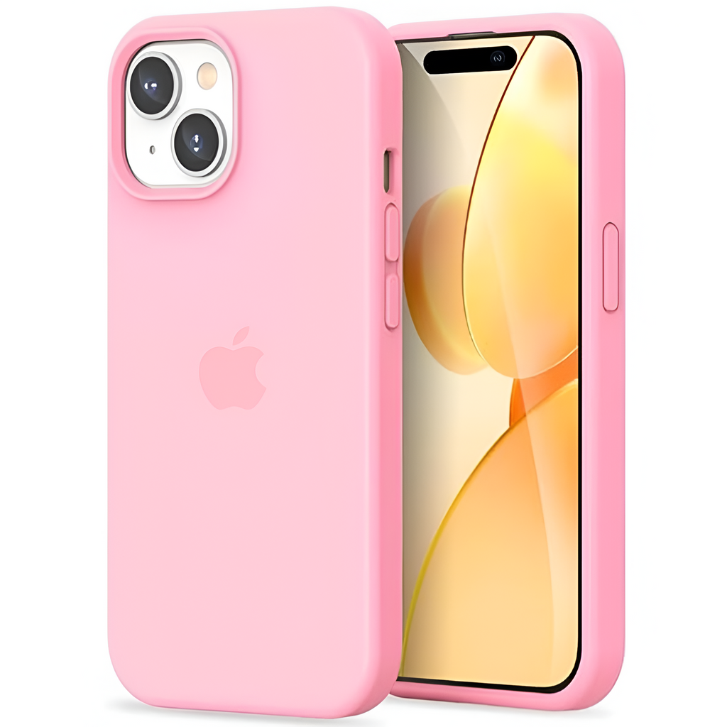 Pink Original Silicone case for Apple iphone 14 Plus The Hatke