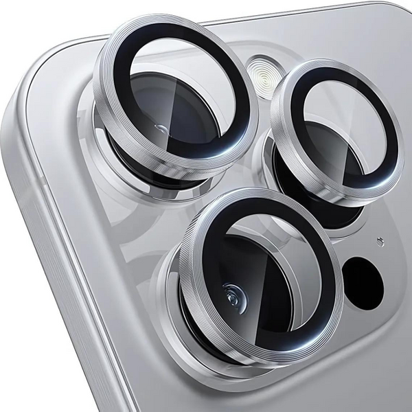 Silver Metallic camera ring lens guard for Apple iphone 16 Pro Max