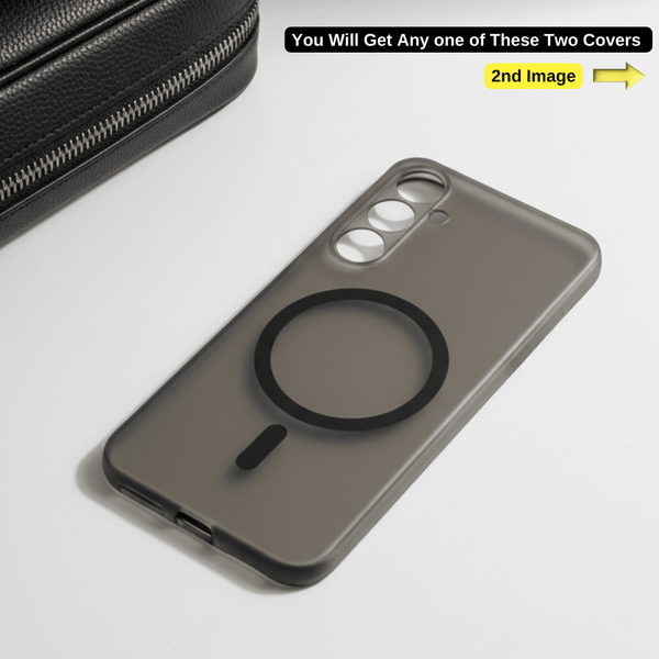 Black Paper Matte Magsafe Case for Samsung S23 Fe
