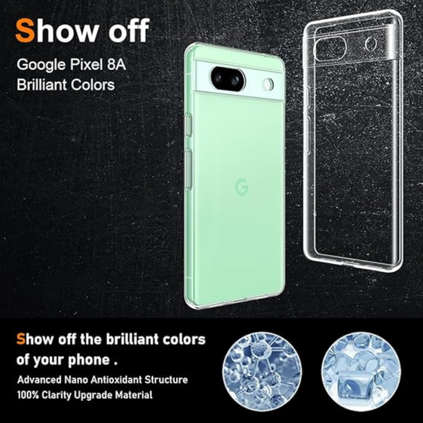 SilicaClear Transparent Silicone Case for Google Pixel 8a