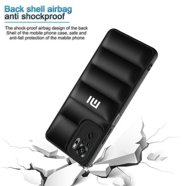 Black Puffon silicone case for Redmi Note 10 4g