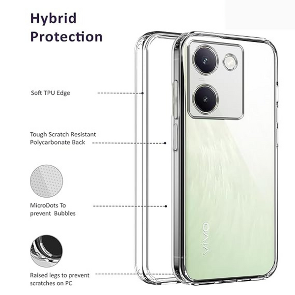 SilicaClear Transparent Silicone Case for Vivo T2 Pro