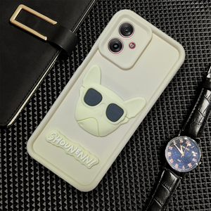 Cream SHOUNENN BULLDOG Silicone case for Motorola G64