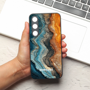 Layered Marble metal back case for Samsung S23 FE