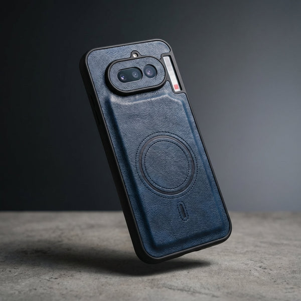 Crest Dark Blue Leather Case for Nothing Phone 4a
