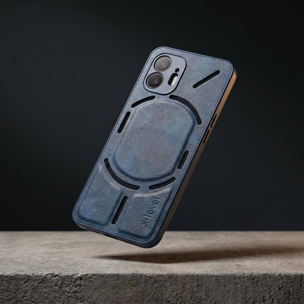 X-LEVEL Blue Leather Case for Nothing Phone 2