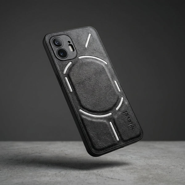 X-LEVEL Black  Leather Case for Nothing Phone 2