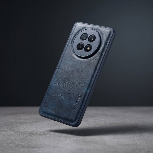X-LEVEL Blue Leather Case for Realme 12x