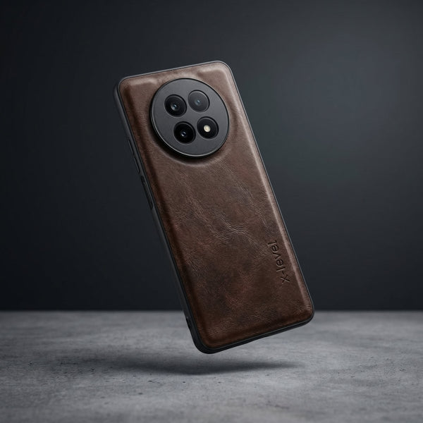 X-LEVEL Dark Brown Leather Case for Realme 12x