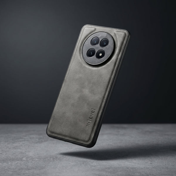 X-LEVEL Grey Leather Case for Realme 12x