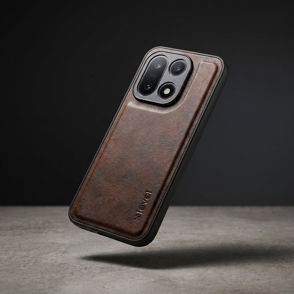X-LEVEL Dark Brown Leather Case for Oneplus 15