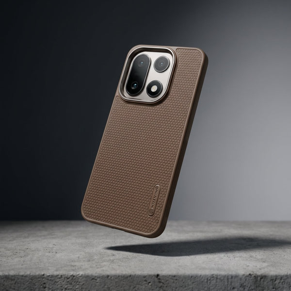 Brown DRAVIK Texture Silicone Case for Oneplus 15