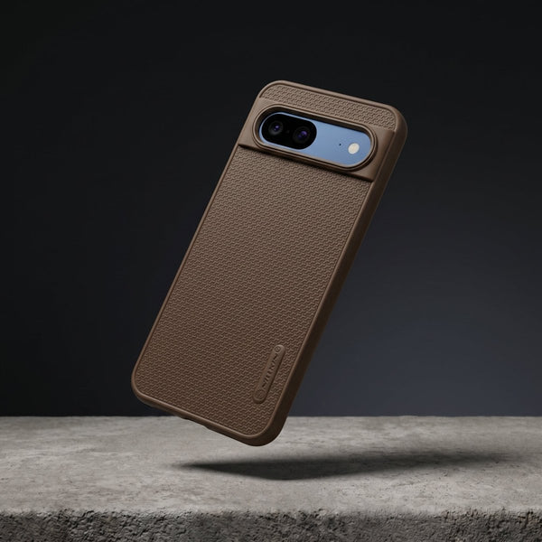 Brown DRAVIK Texture Silicone Case for Google Pixel 8a