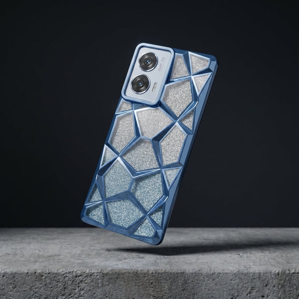 Dazzle Blue Silicone case for Motorola Edge 50 Fusion