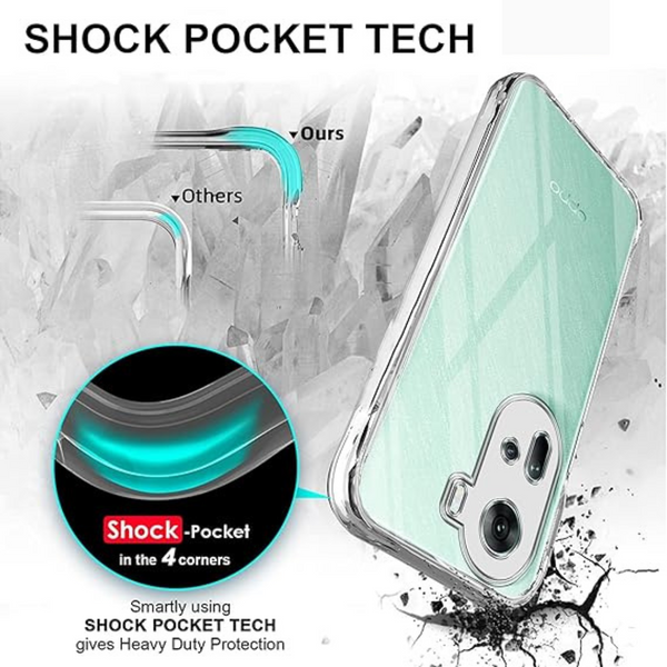 SilicaClear Transparent Silicone Case for Oppo Reno 11 5g