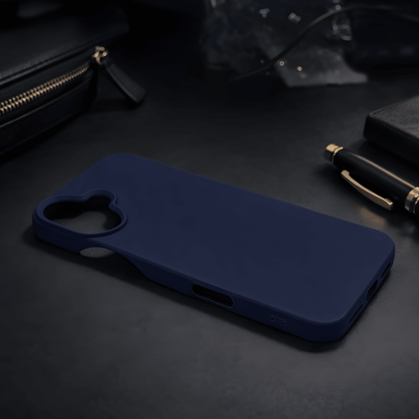 Dark Blue Silicone Case for Apple Iphone 16