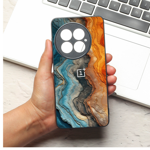 Layered Marble metal back case for OnePlus 13