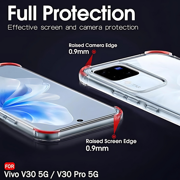 SilicaClear Transparent Silicone Case for Vivo V30 Pro