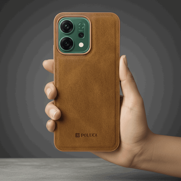 Brown Standard Leather Case for Oppo Reno 14