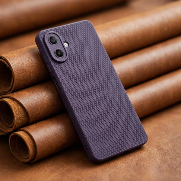 Deep Purple Line Wave Silicone Case for Samsung A07