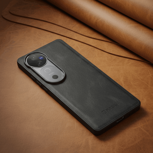 Black Standard Leather Case for Vivo V40
