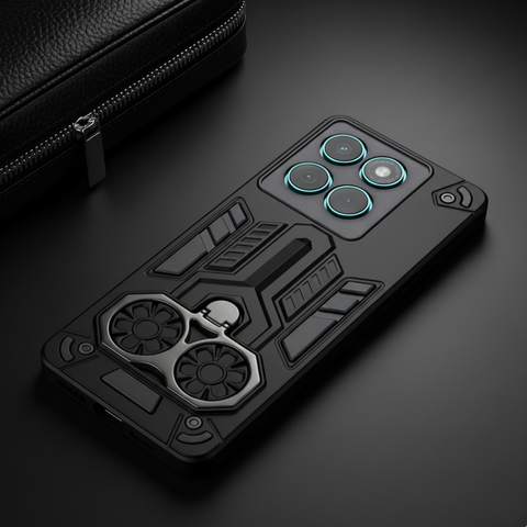 Black Cycle Armor Silicone Case for Motorola Edge 60 Fusion