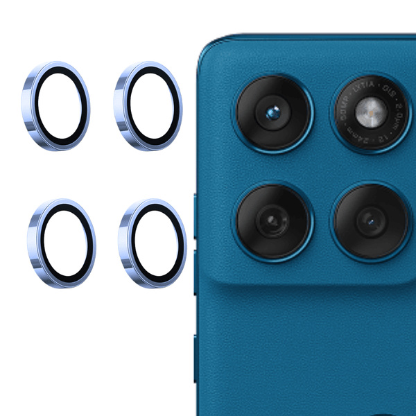 Sierra Blue Metallic camera ring lens guard for Motorola Edge 60 Pro