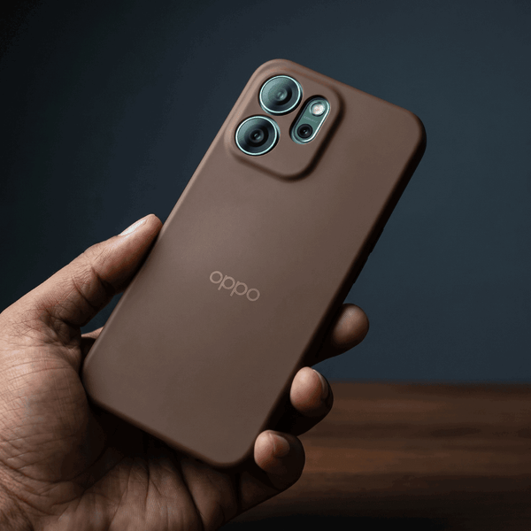 Dark Brown Camera Original Silicone case for Oppo Reno 14F