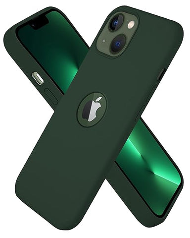 Dark Green Candy Logo Cut Silicone Case for Apple Iphone 14