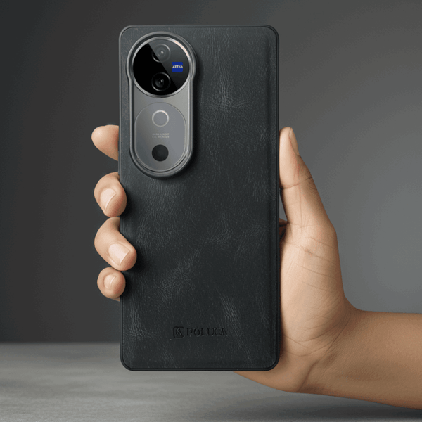 Black Standard Leather Case for Vivo V40