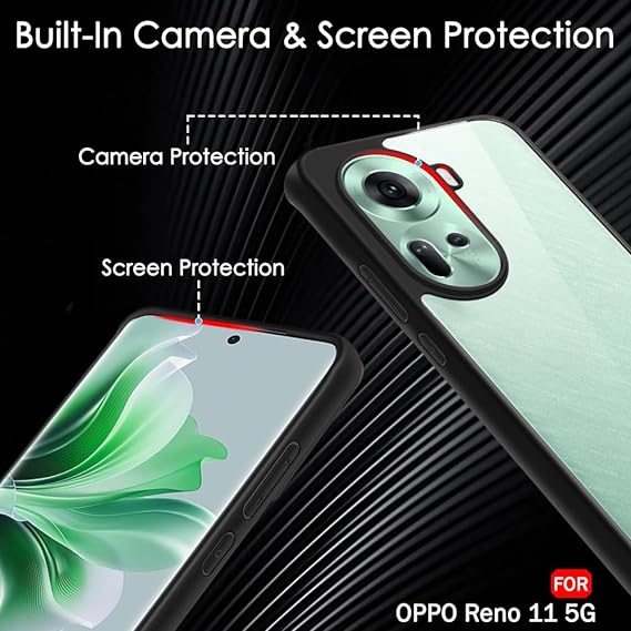 Hybrid Shockproof transparent Silicone Case for Oppo Reno 11 Pro