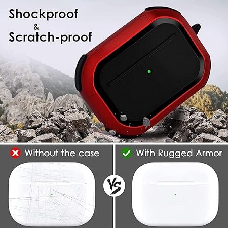 Eggshell Buffer Design (Red) Silicone Case For Apple Airpods 4