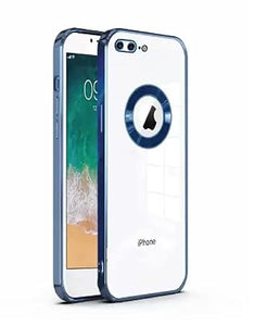 Blue 6D Chrome Logo Cut Transparent Case for Apple iphone 6 Plus/6s Plus
