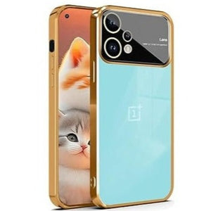 Luxury Plating Gold Camera Protection Transparent Case for Oneplus Nord CE 2 Lite