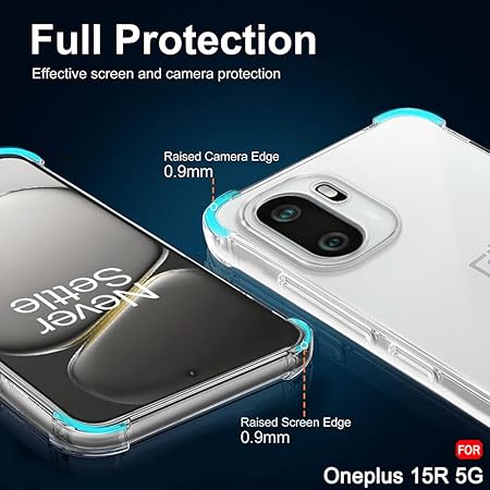 SilicaClear Transparent Silicone Case for Oneplus 15r