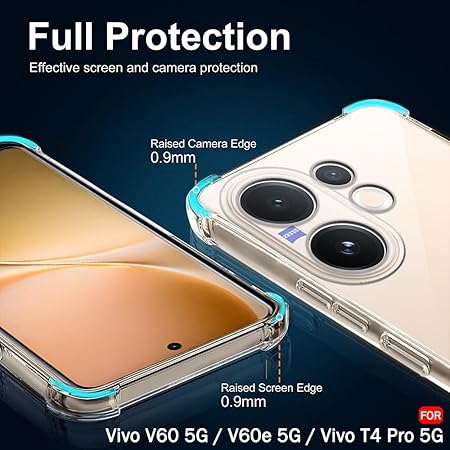SilicaClear Transparent Silicone Case for Vivo V60
