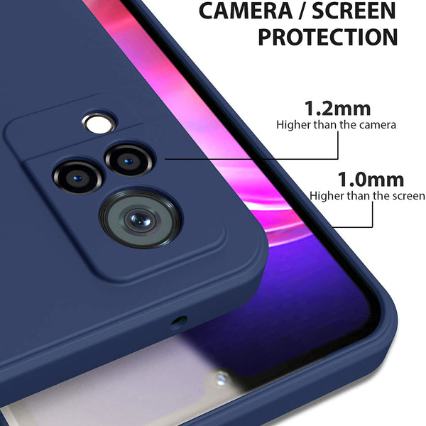 Dark Blue Camera Original Silicone case for Vivo V21