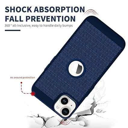 BREATHING DARK BLUE Silicone Case for Apple Iphone 14