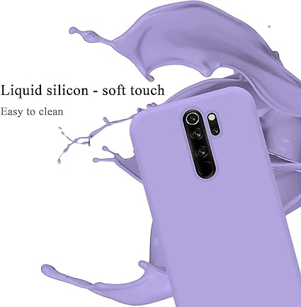 Purple Camera Original Silicone Case for Redmi Note 8 Pro