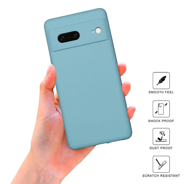 Light Blue Camera Original Silicone case for Google Pixel 7A