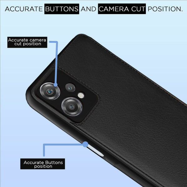 Puloka Black Leather Case for Realme 9 Pro