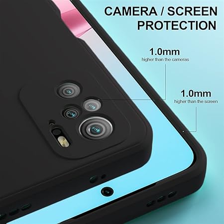 Black Camera Original Silicone Case for Redmi Note 10 4G