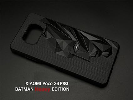 Superhero Engraved logo silicon Case for Poco X3 Pro