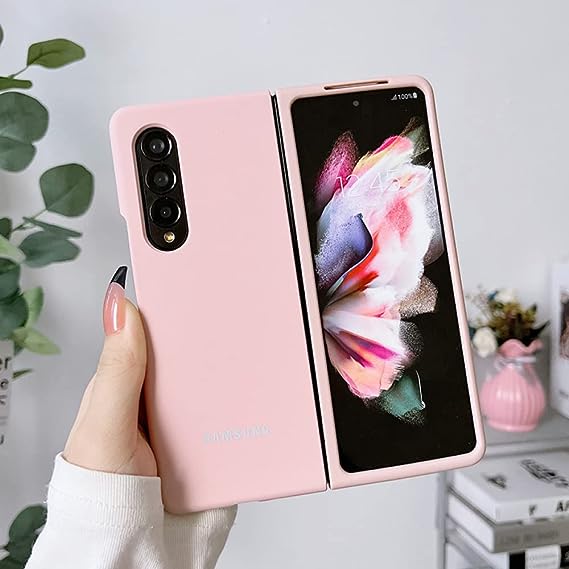 Pink Original Silicone case for Samsung Z Fold 5G