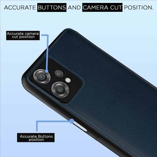 Puloka Dark Blue Leather Case for Realme 9 Pro