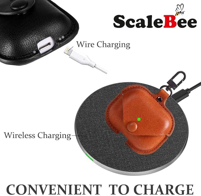 Button Brown Leather Case For Apple Airpods Pro – The Hatke